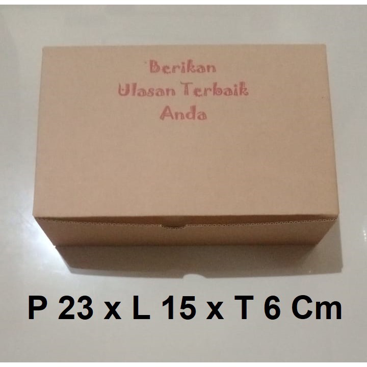 

MINIMAL ORDER 50 PCS - KOTAK KARDUS- BOX PACKING TANPA SOLASI/STAPLES SIZE P 23 x L 15 x T 6