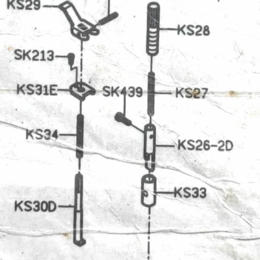 KS26-2D Tahanan Tangkai Sepatu Mesin Obras F700