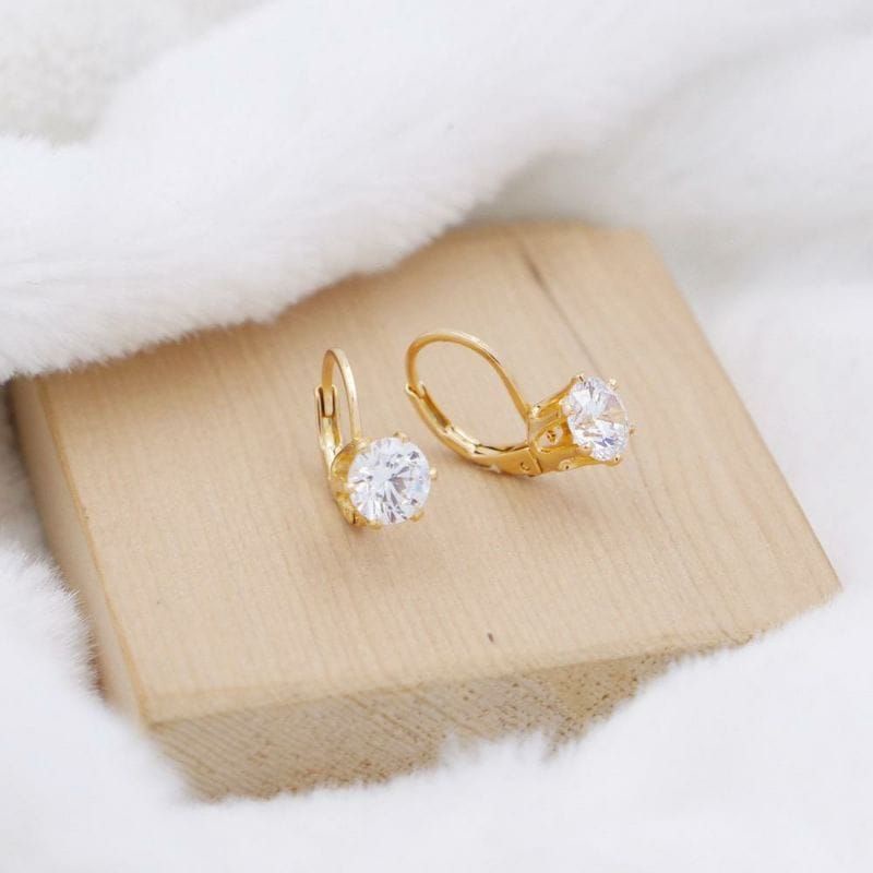 Anting Desy Xuping Emas Permata Putih Wanita