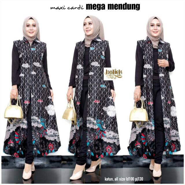 Maxi Cardi Mega Mendung Outer Longvest Batik Cardigan