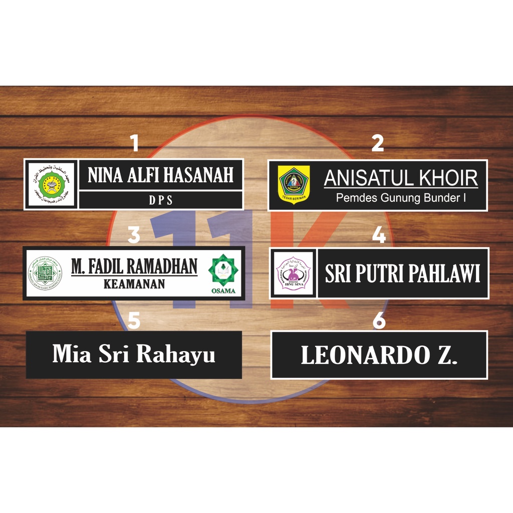 

Nametag Papan Nama Dada Akrilik