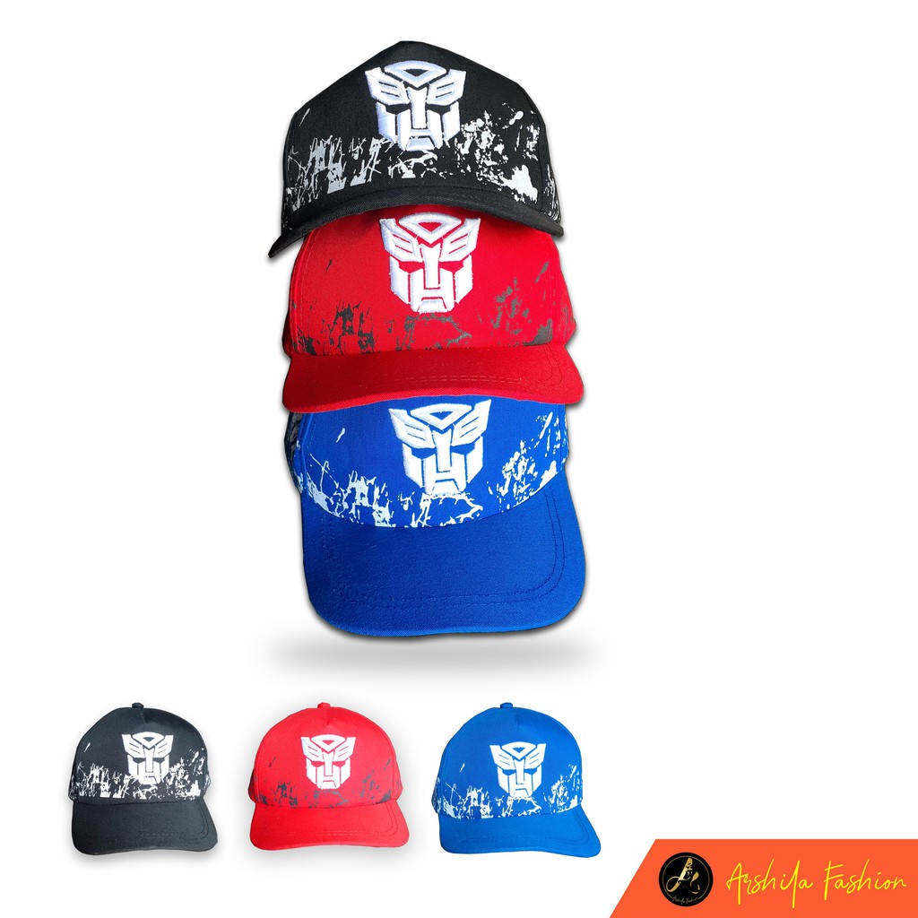 Topi Anak Bordir Motif Transformer / Topi Anak Bordir Timbul / Topi Anak Laki Laki