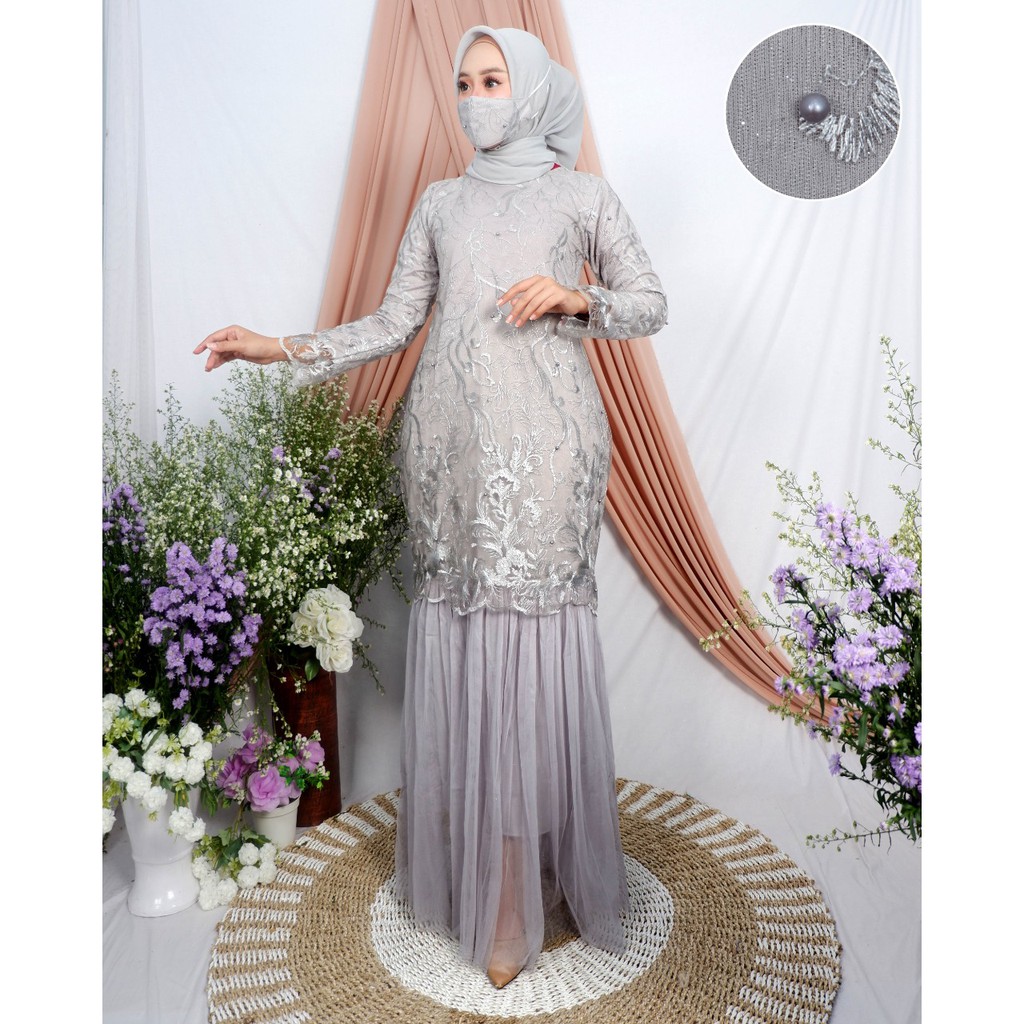 Gamis Tille Duyung Mix Ceruty, Gamis Tille Duyung Ceruty, Gamis Duyung Tille