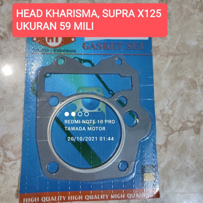 PAKING RACING BLOK HEAD ATAS KHARISMA SUPRA X125 OLD UKURAN 54 - 63