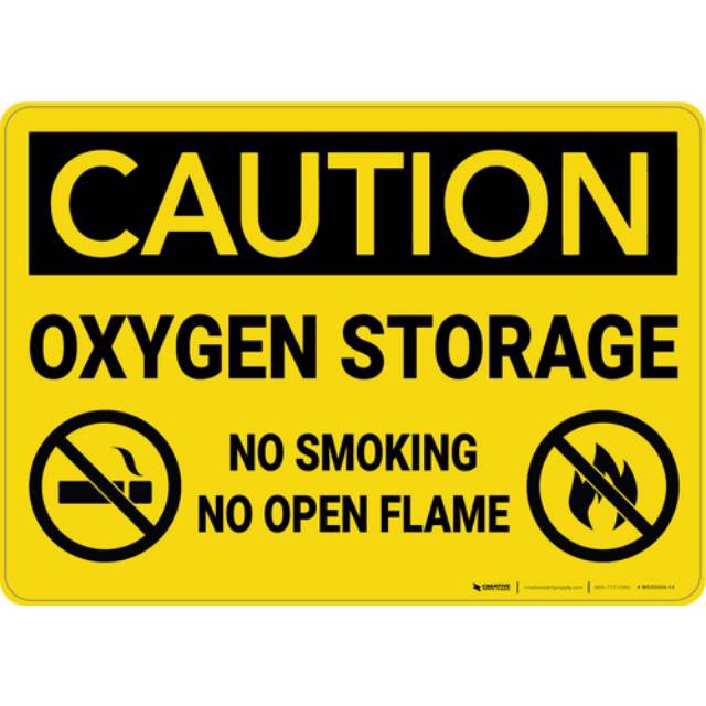 

STIKER VINYL CAUTION OXYGEN STORAGE