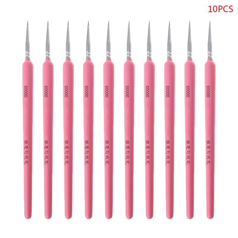 

Free Ongkir ya New 10Pcs/set Wolf Hair Hook Line Pen Fine Paint Brush Pen Set Artist Watercolor