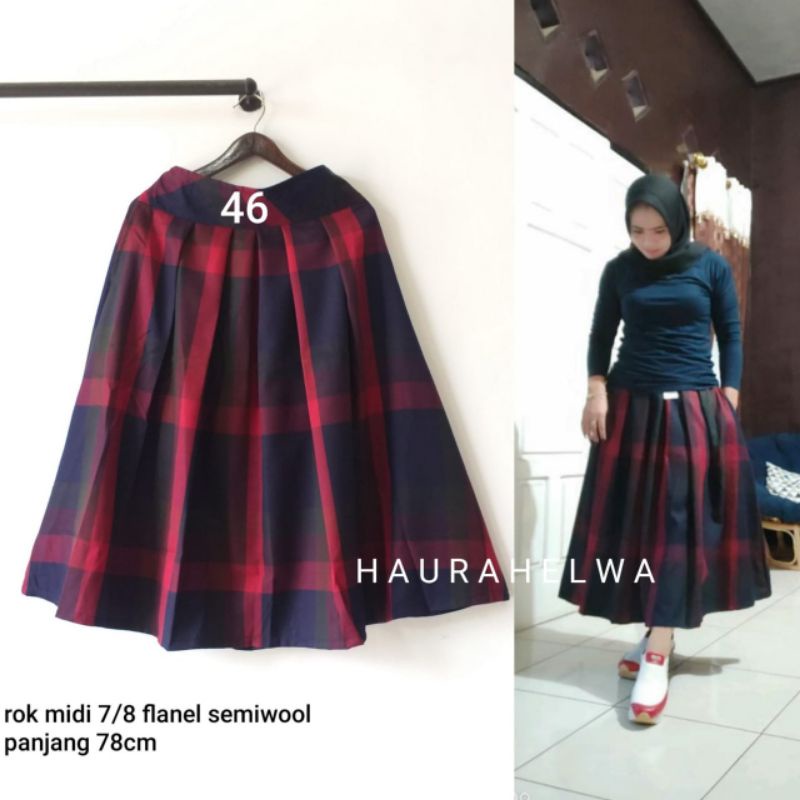ROK FLANEL IMPORT MIDI 7/8 TARTAN HAURAHELWA-46