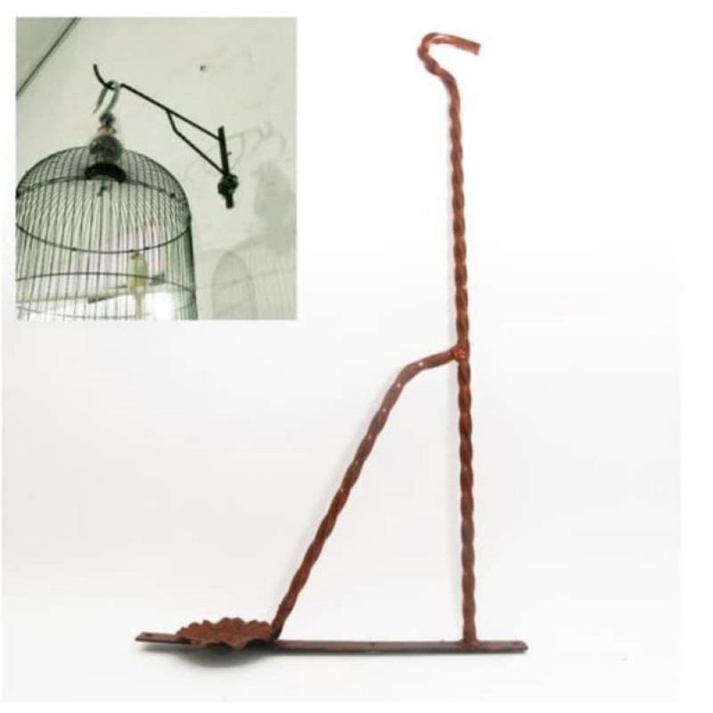 Gantungan Ulir Tempel Sangkar Kandang Burung Murai Kotak Besi SIKU