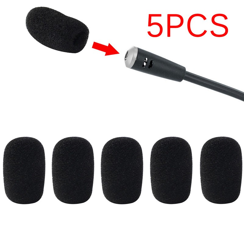 5PCS Mic Microphone Windscreen Soft Foam Pad Mic Cover Holder Sponge Skin