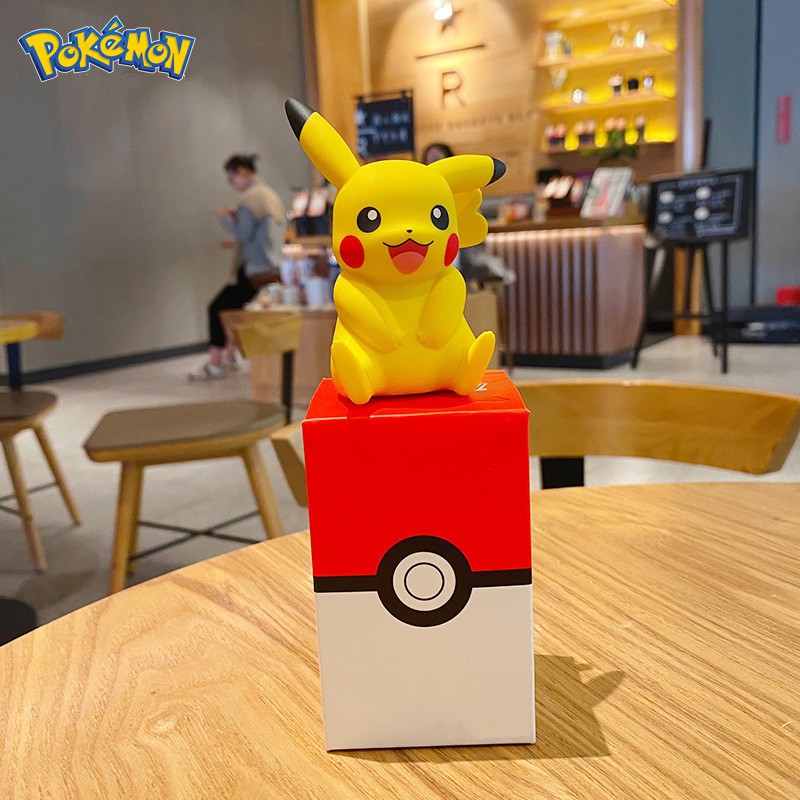 1pc Boneka Pokemon Pikachu Bahan PVC Untuk Hadiah Ulang Tahun Anak