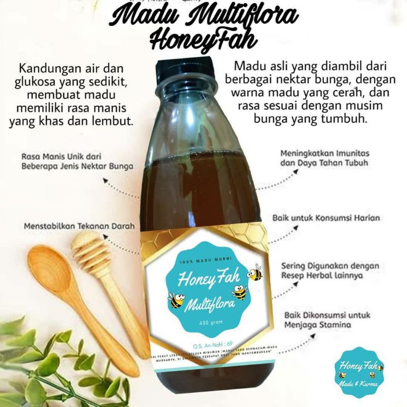 

MADU MULTIFLORA MURNI EKONOMIS (KEMASAN BOTOL 450 gr)