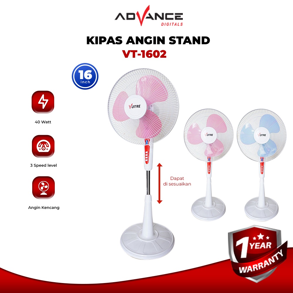 Advance VT-1602 Kipas Angin Stand Fan Votre 16