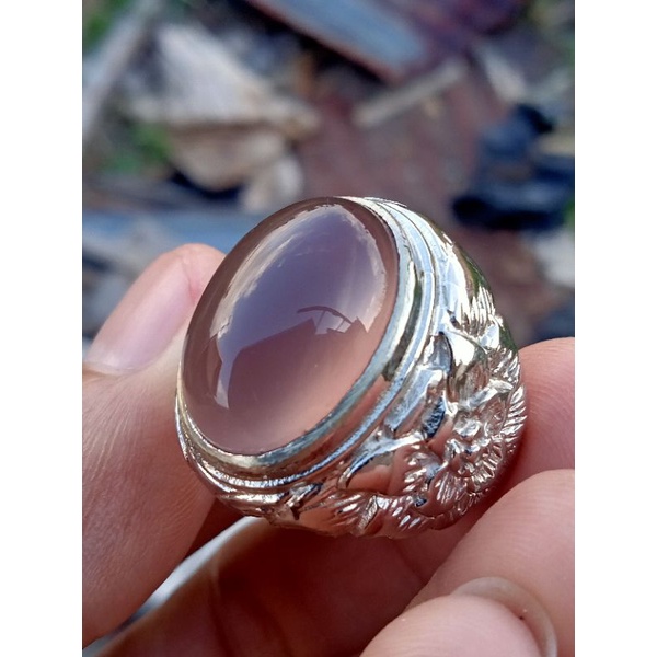 ✅ Cincin Lavender Sukabumi ( Batu Akik Natural - bukan bacan obi red baron pacitan pirus persia born