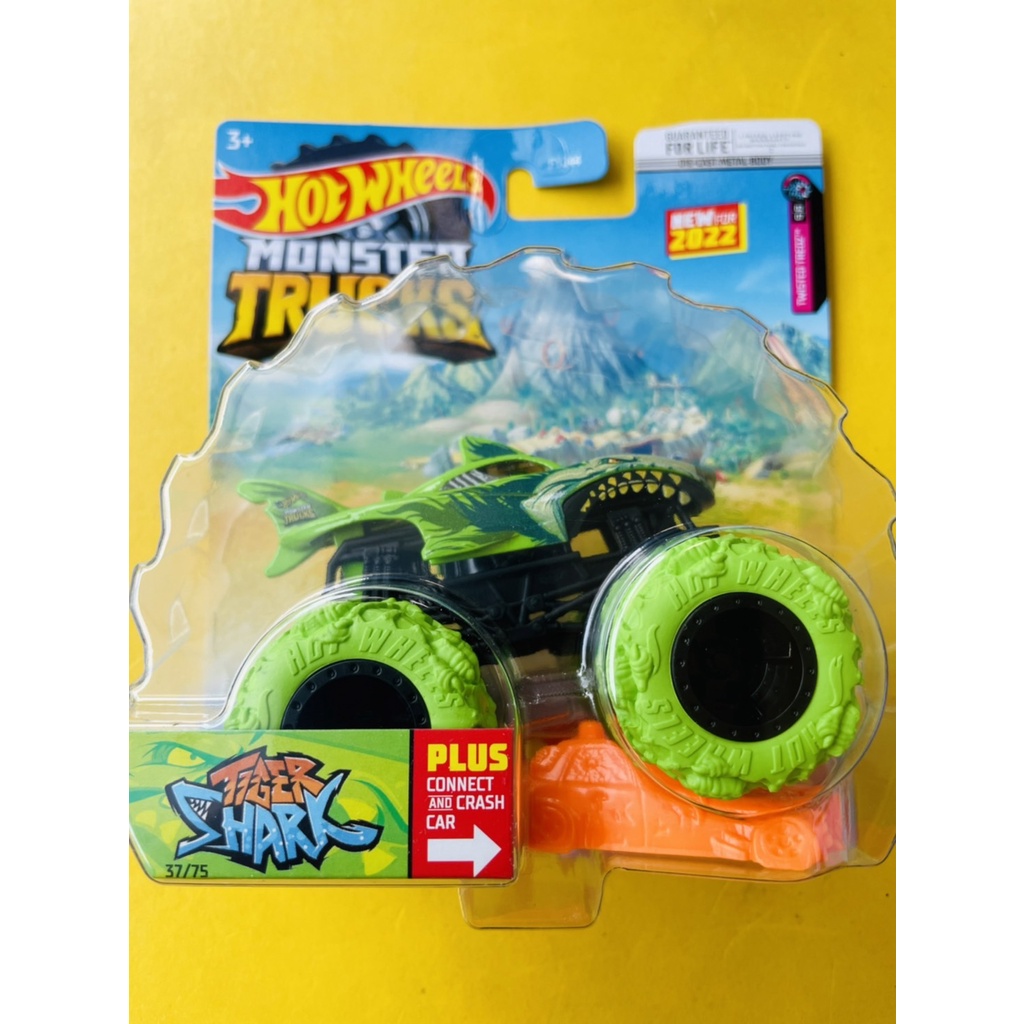 HOTWHEELS HOT WHEELS MONSTER TRUCKS TRUCK TIGER SHARK HIU DIECAST MINIATUR MOBIL MAINAN MOBILAN ANAK