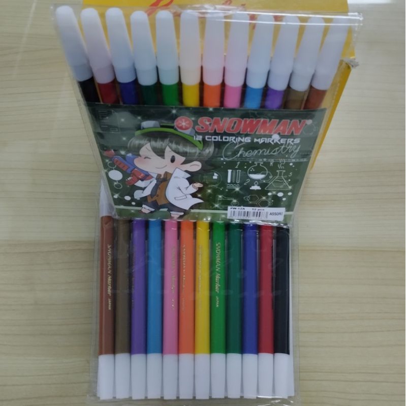 

SPIDOL KECIL SNOWMAN MARKER 12 WARNA