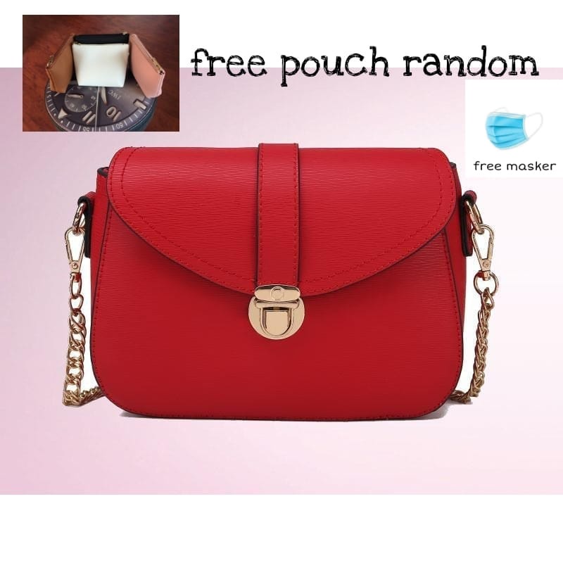 Tas Wanita Fashion Simple Pushlock Tali Rantai  #116