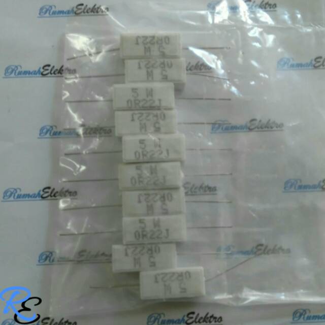 Resistor Kapur 0,22 ohm 5 Watt