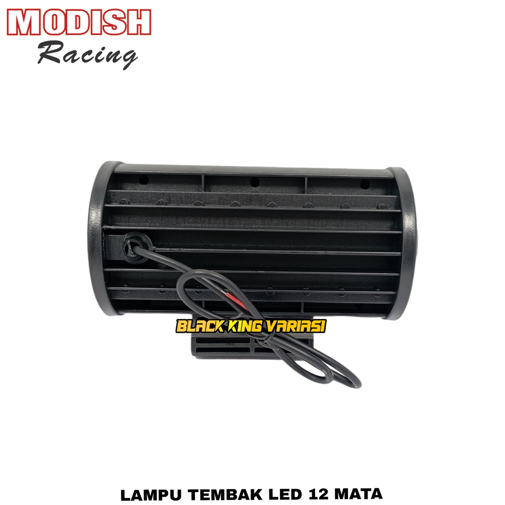 Lampu Tembak LED BAR Cree 12 Mata WorkLight Sorot Offroad 2 Susun Motor Mobil Waterproof FLASH