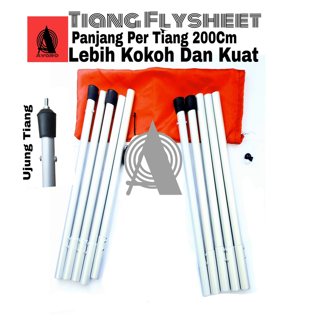 AVARO Tiang Frame Flysheet / Tiang Tenda Flysheet / Tiang Bendera