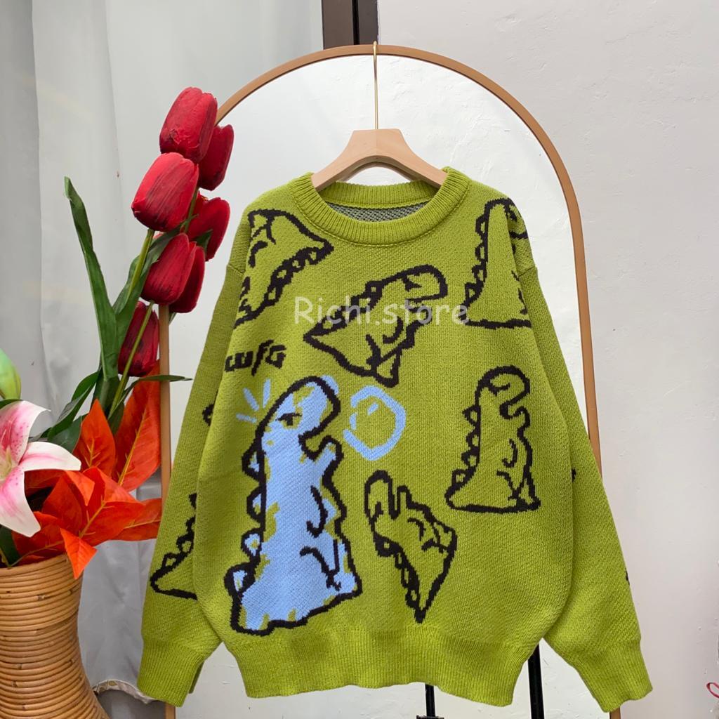 DINO OVERSIZE SWEATER RAJUT UNISEX