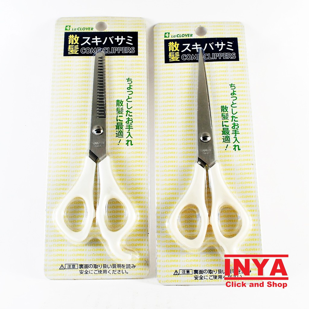 GUNTING RAMBUT LA CLOVER JAPAN  Stainless 8cm deep cutting blade scissor