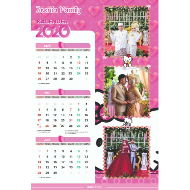 

Kalender dinding 4 lembar 2020 (tanggal di samping)