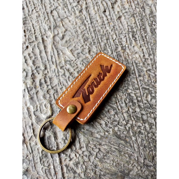 accecoris motor gantungan kunci yamaha touch kulit sapi asli