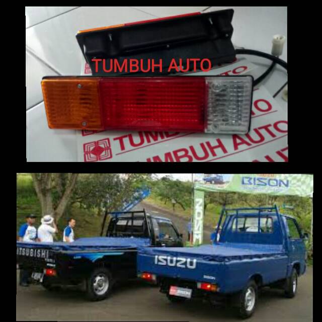 Lampu Belakang Stoplamp Kristal Sign Mundur Set Kabel Socket Bohlam Mitsubishi L300 PU Pick Up 2 Pcs