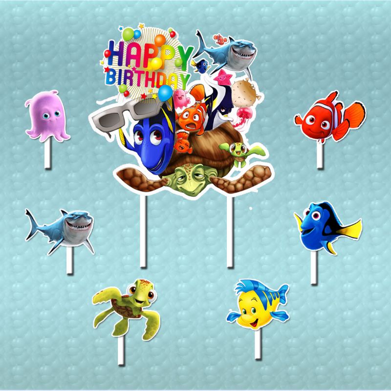 Cake Topper Nemo Happy birthday