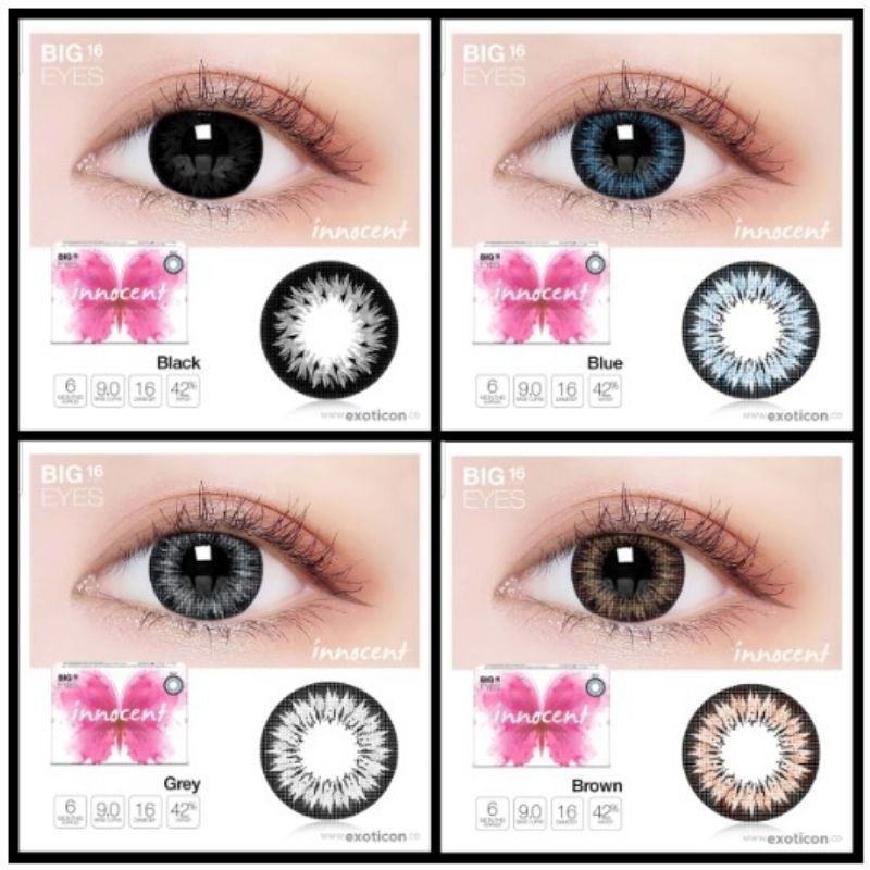 ❤️Miss Vinka❤️ Softlens Innocent by X2 Minus Big Eyes 16mm/Lensa Kontak Minus