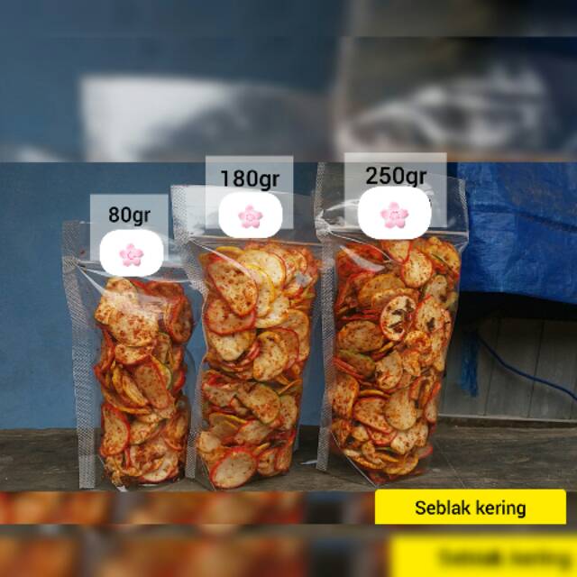 

1/4 seblak kering/keripik seblak/kerupuk seblak/cemilan/cemilan ringan/cemilan instan