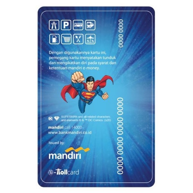 Mandiri eMoney DC Heroes - SUPERMAN LOGO ORI /Like eTOLL Tapcash Flazz or Brizzi