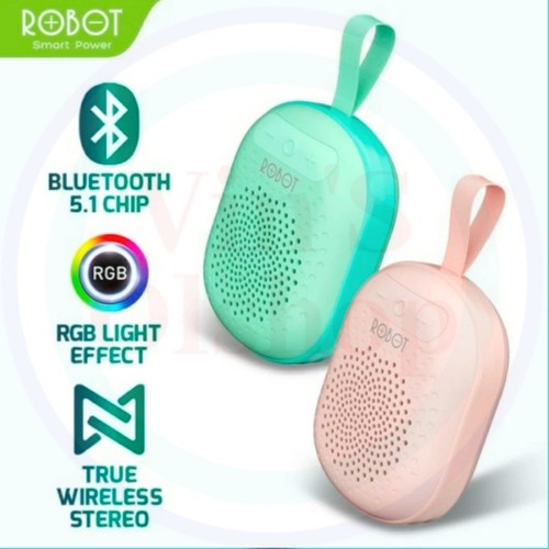 GARANSI 1 TAHUN SPEAKER ROBOT RB20 BLUETOOTH 5.1 TWS PORTABEL SPEAKER WITH RGB