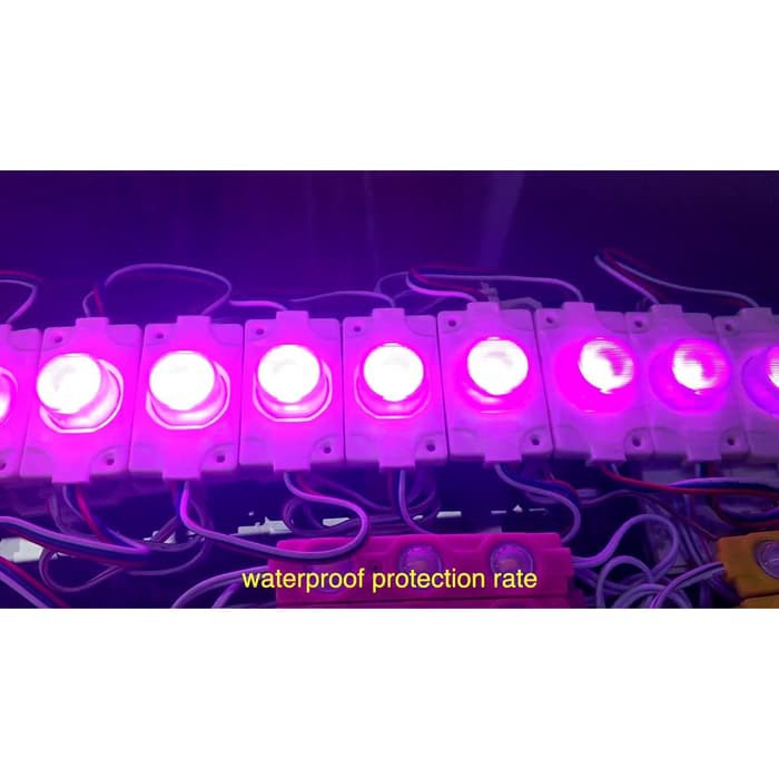 LED Module Batang 12 Volt 12V 1 mata 1.5W lensa waterproof Warna Pink