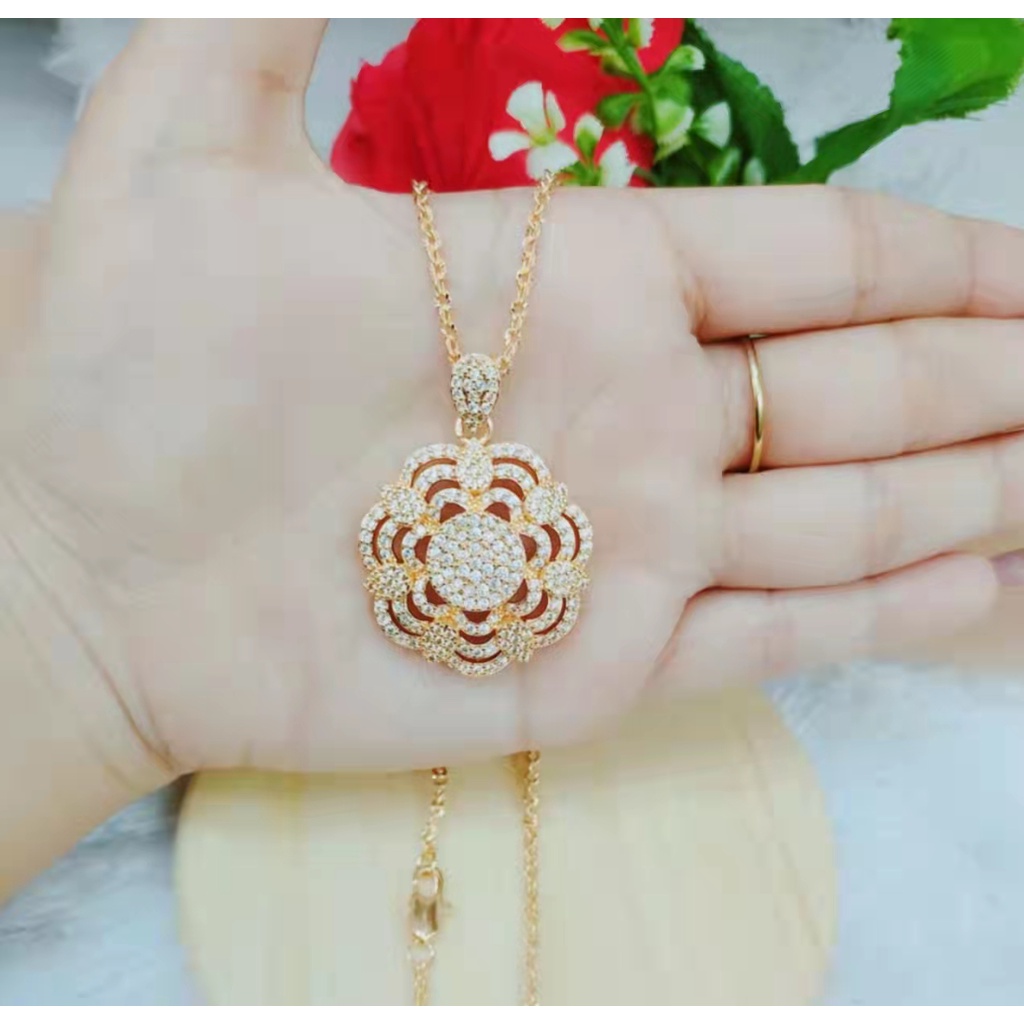 Kalung Xuping Mata Full Lapis Emas Perhiasan Fashion L36