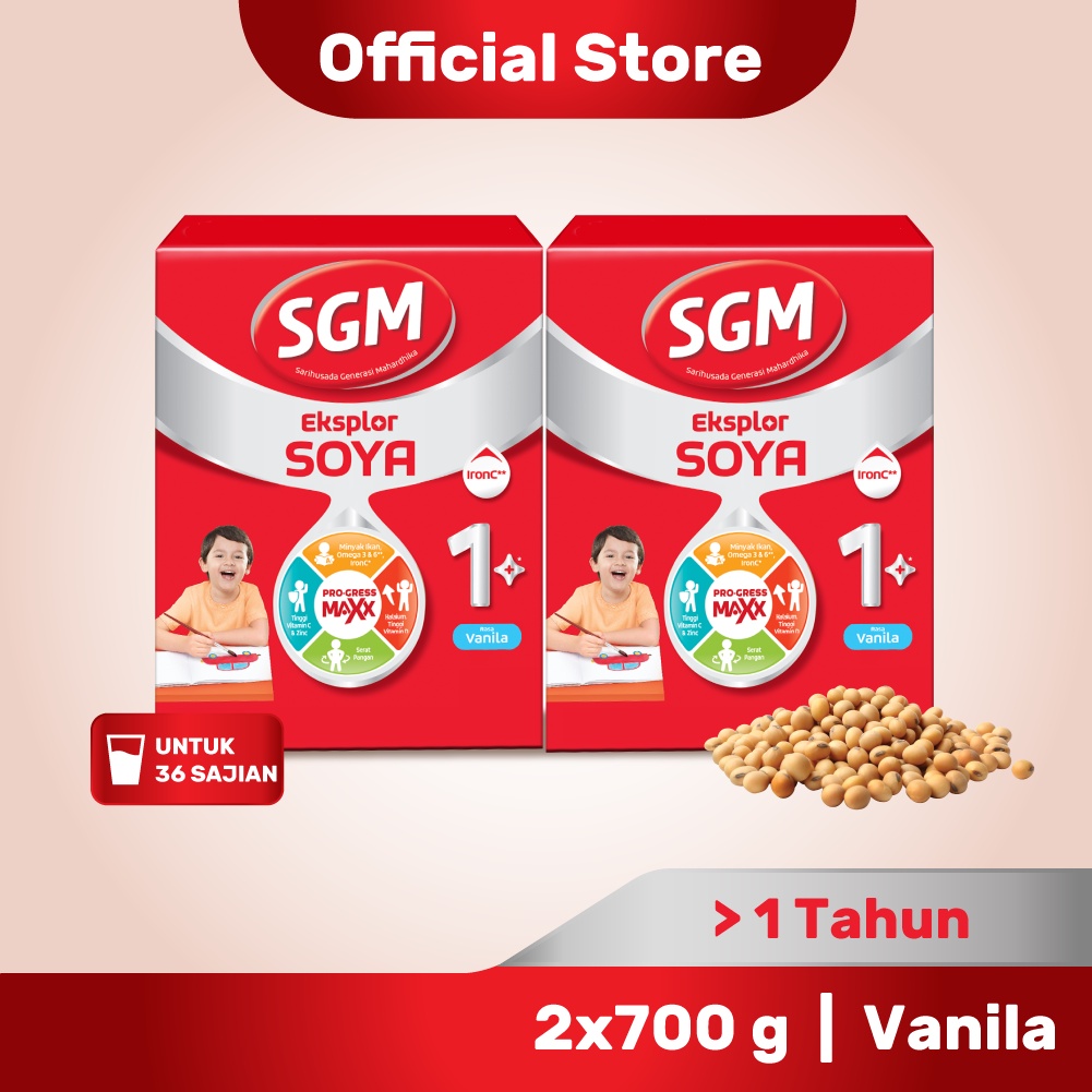 Promo Harga SGM Eksplor Soya 1-5 Susu Pertumbuhan Vanila 700 gr - Shopee