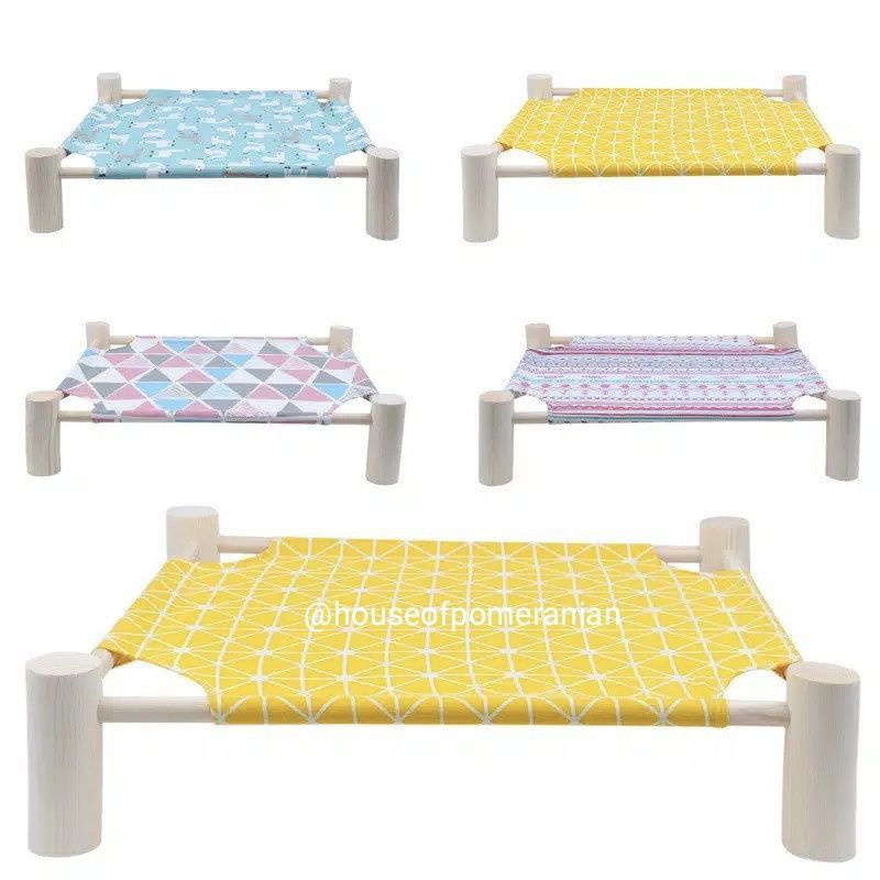 pet bed wooden tempat tidur anjing kucing dog cat ranjang kasur kayu japan style