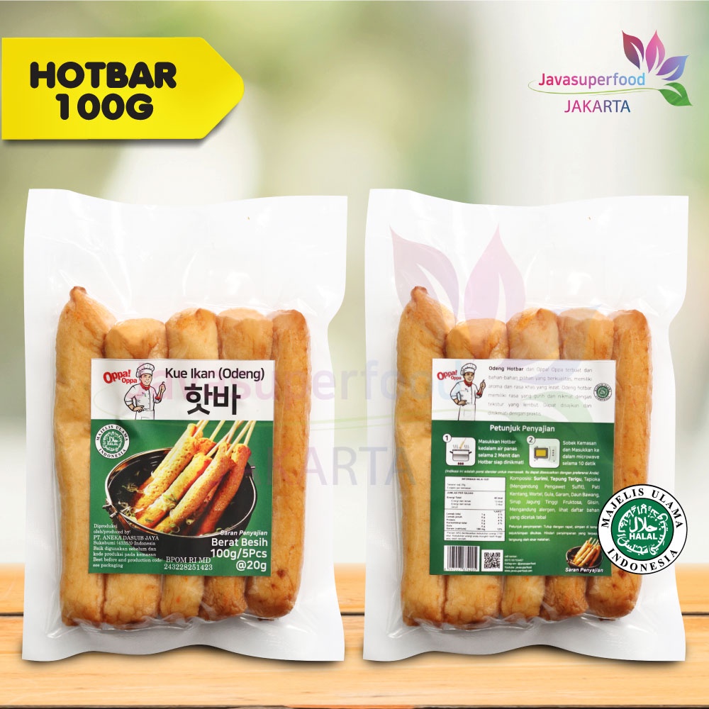 Oppa Hotbar Odeng Jajan asli Korea 100g/ Odeng Tusuk / Odeng Panjang