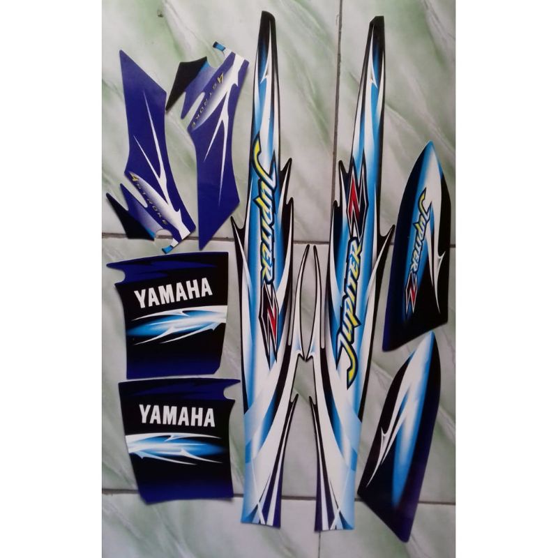 striping lis stiker standar ori Jupiter Z cw 2007 biru silver stiker ori Jupiter Z biru silver 2007 
