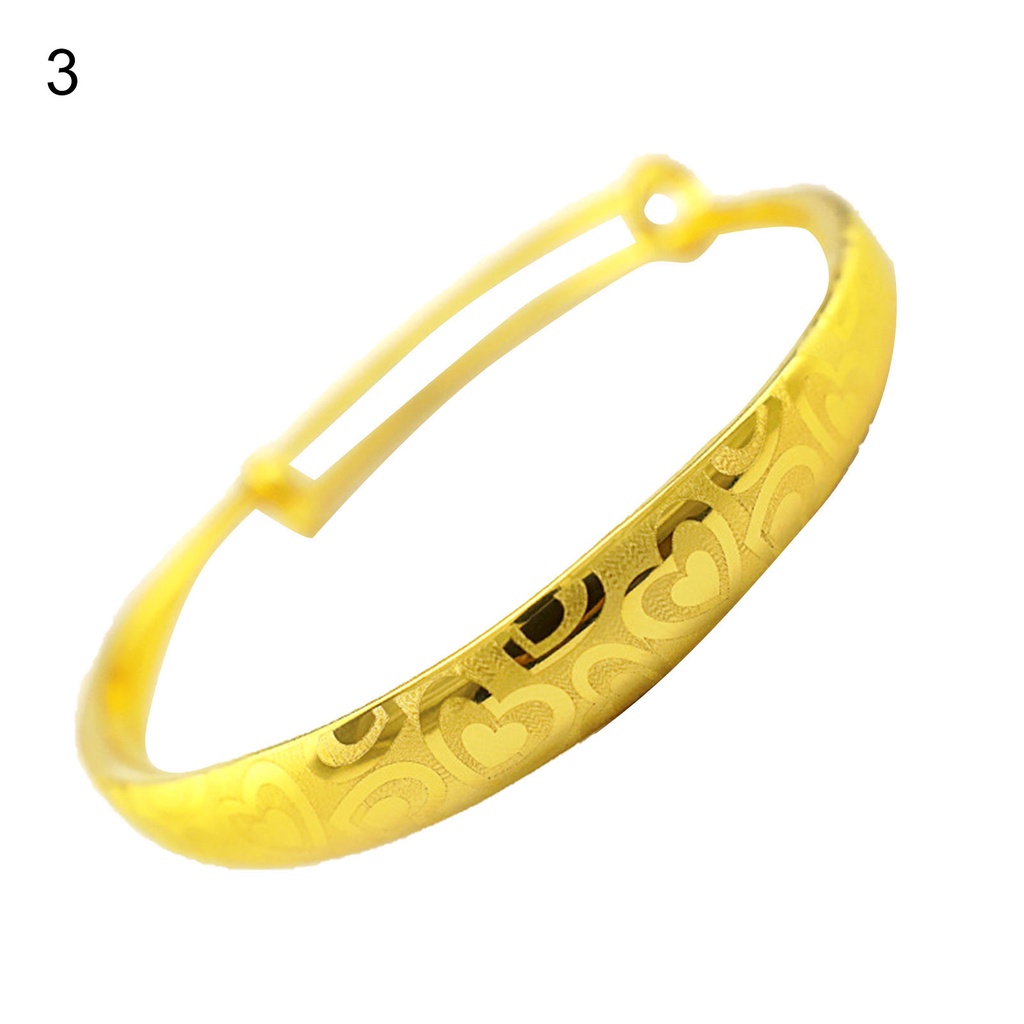 Hu Hu Hu Hu Hu Alat Bantu Pasang Kacamata♡ Gelang Bangle Adjustable Warna Emas Untuk Pernikahan