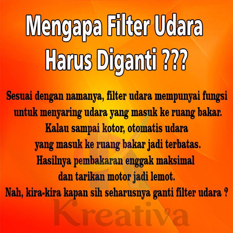 KZR FILTER UDARA VARIO 125 FI 125 TECHNO 150 LED