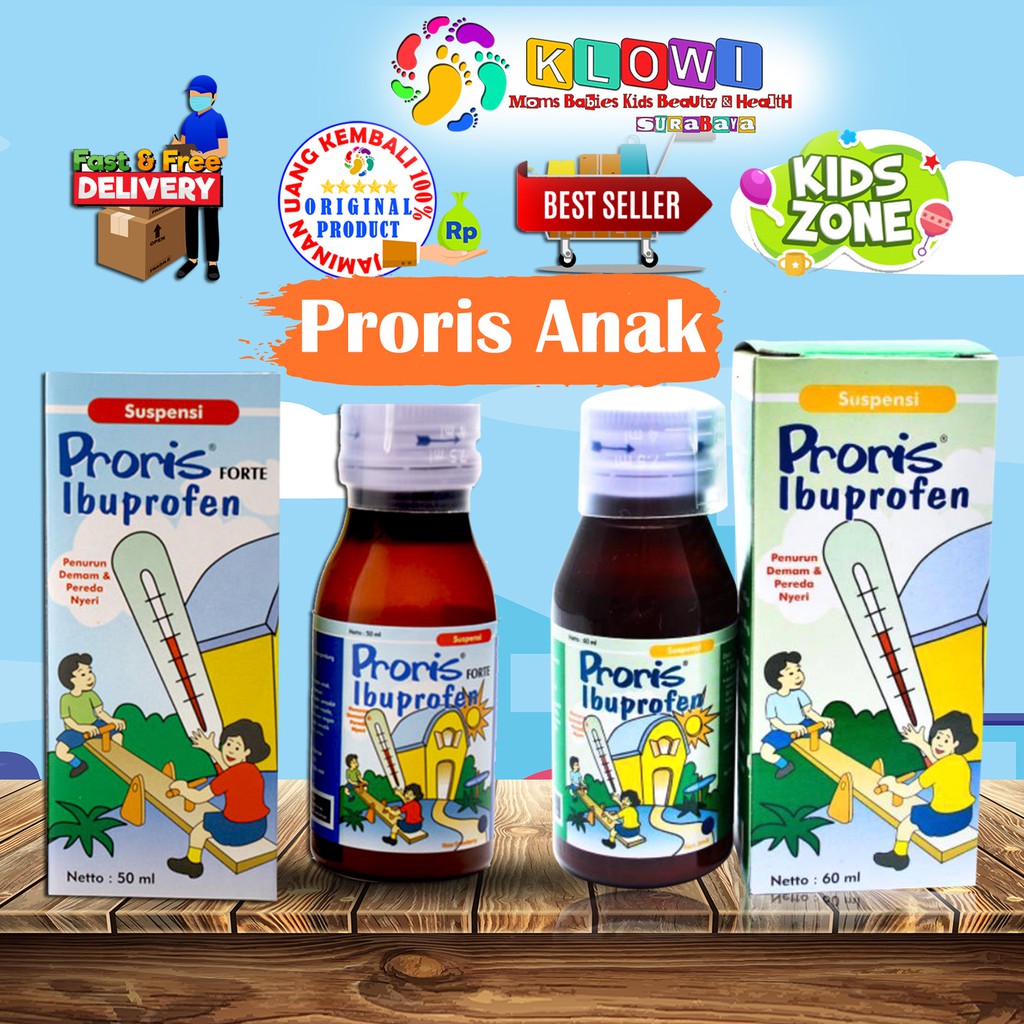 Proris Suspensi 60 ml &amp; Proris Suspensi Forte 50 ml / Penurun Panas / Proris Anak / Proris Syrup