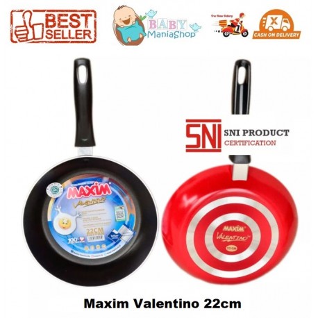 Maxim Valentino Frypan Panci Wajan Penggorengan Teflon Anti Lengket 22cm