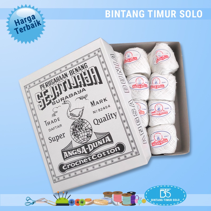 Benang kasur Angsa Dunia / Crochet cotton Angsa Dunia