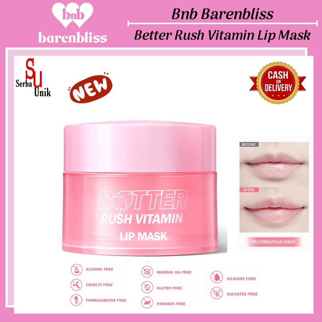 BNB Barenbliss Butter Rush Vitamin Lip Mask Moisturizing Lip Balm