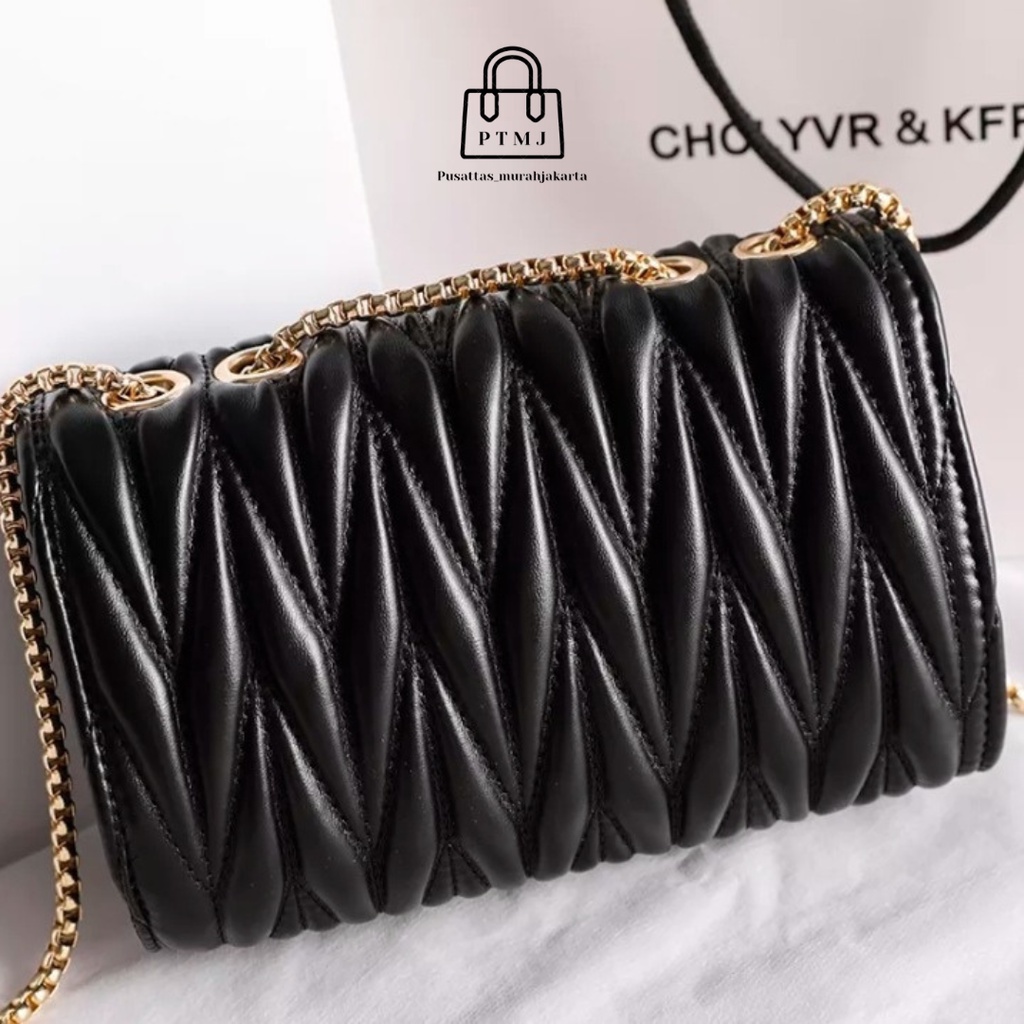 Tas wanita sling bag terbaru mia bag 24x10x14cm full acsessories import terlaris // termurah ( COD )