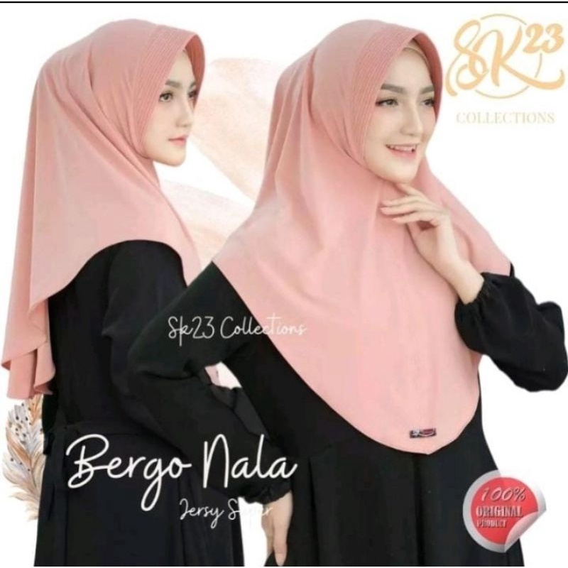 Jilbab instan bergo Nala Jersey super by sk23 collection