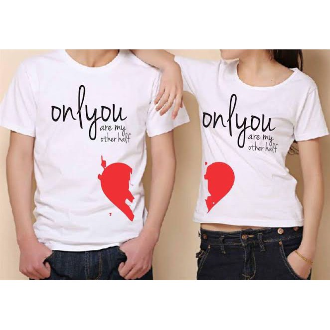 Baju Lebaran 2023 Couple Keluarga Pasangan ONLY YOU Baju Cople Pasangan Kaos Distro Pria Wanita Terb