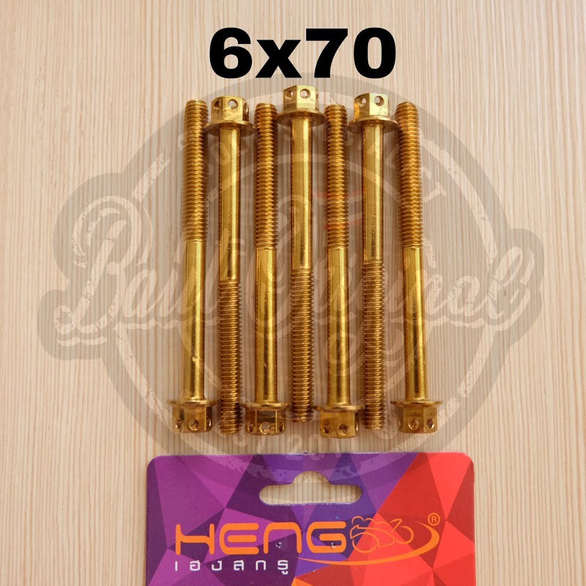 Baut probolt gold flower M6x70 6x70 drat 10 panjang 70mm/7cm heng thailand