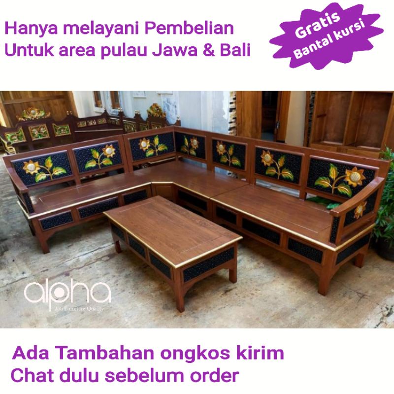 kursi tamu sofa untuk ruang tamu sempit kursi sudut berkualitas Jepara bangku tamu untuk ruang tungg